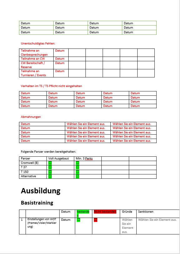 Ger B Vorlage Personalakte German Bulls